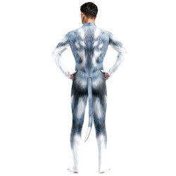 CosplayDogs Combinaison Cosplay Chien Husky Bleu-Gris